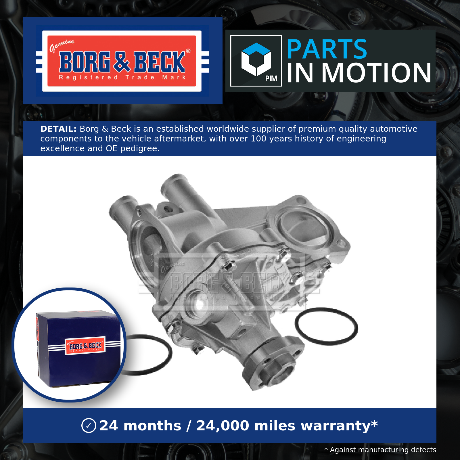 Borg & Beck Water Pump BWP1696 [PM1027374]