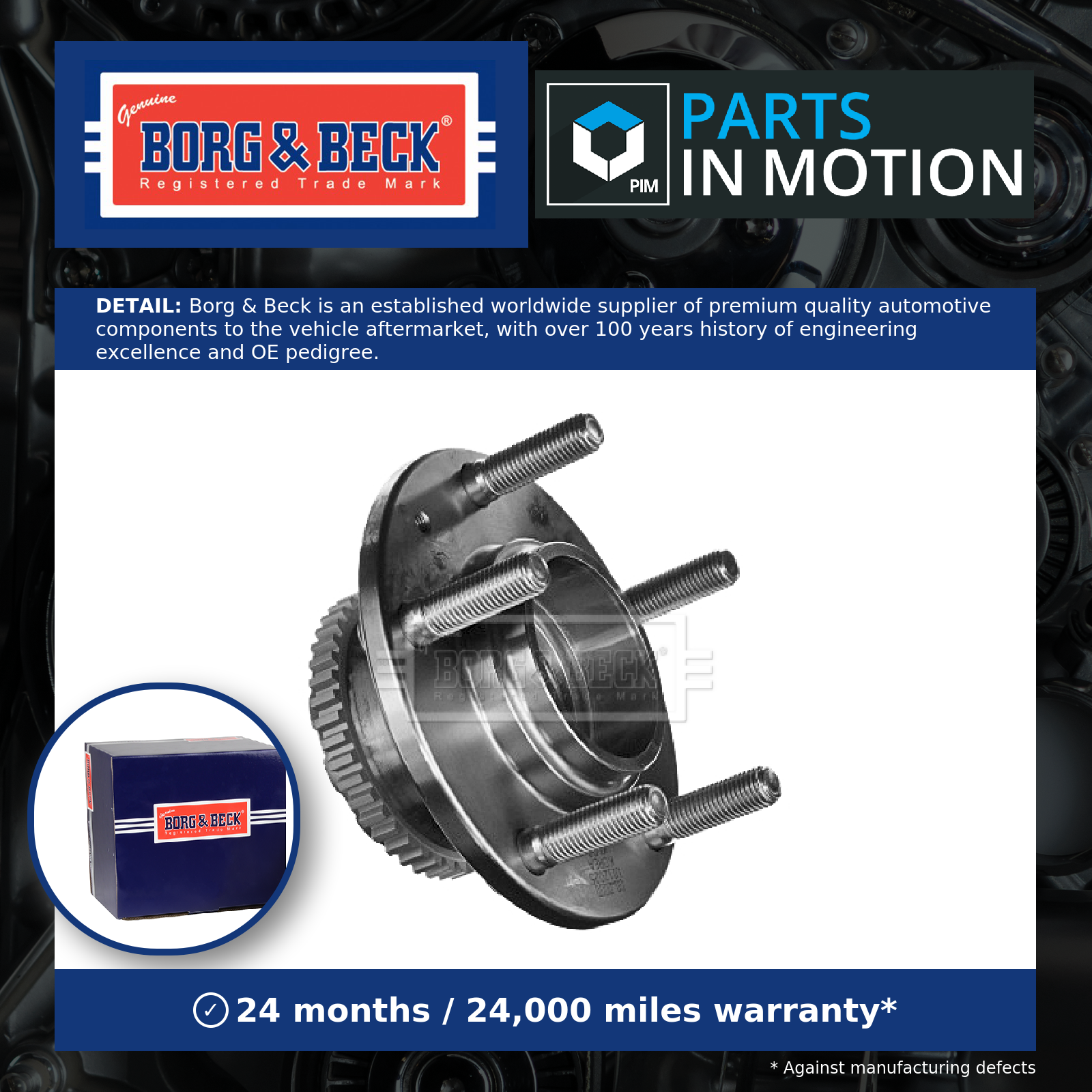 Borg & Beck Wheel Bearing Kit Rear BWK957 [PM1026919]