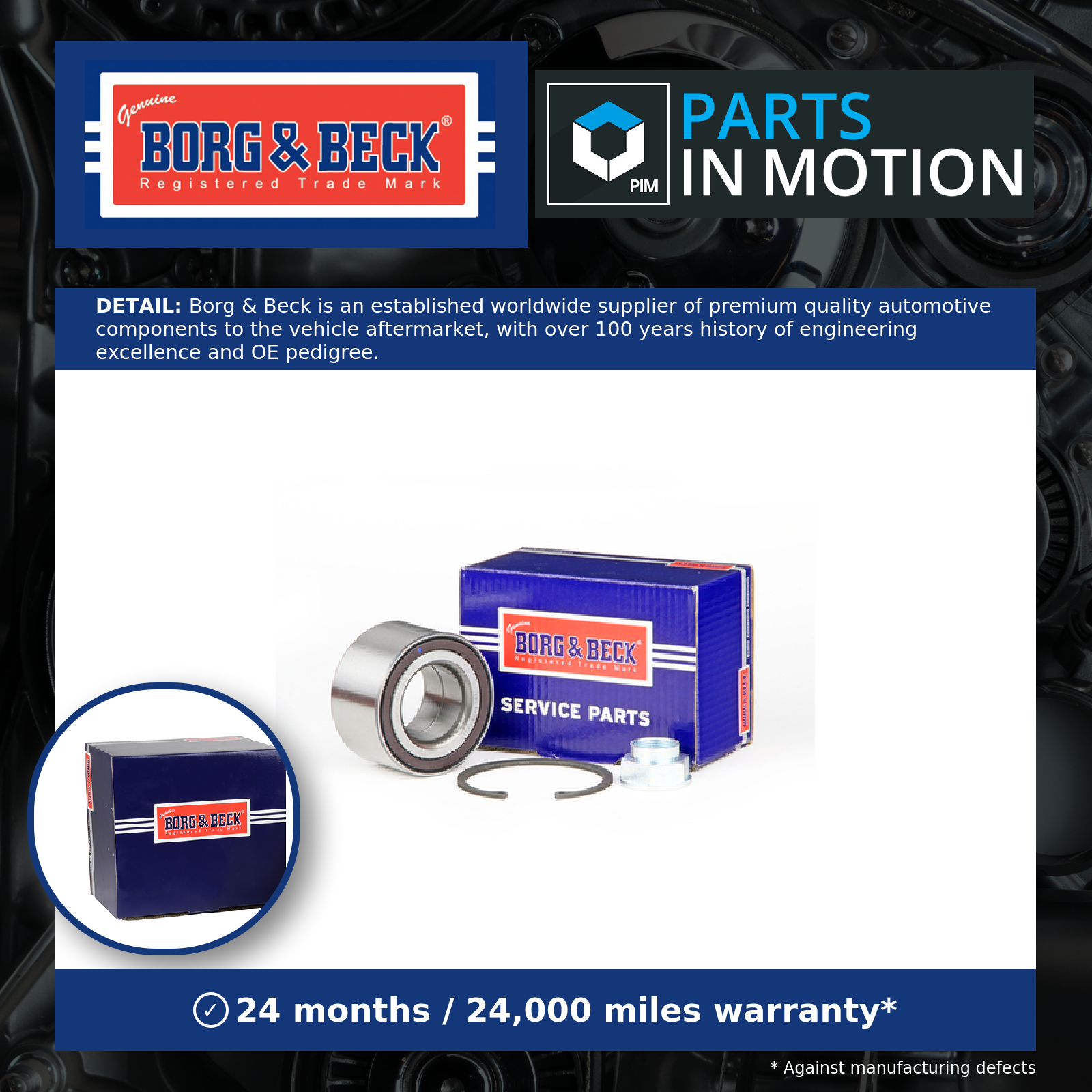 Borg & Beck Wheel Bearing Kit BWK927 [PM1026893]