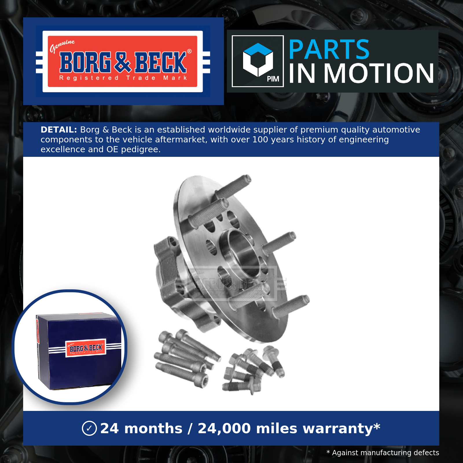 Borg & Beck Wheel Bearing Kit Front BWK1468 [PM1026193]
