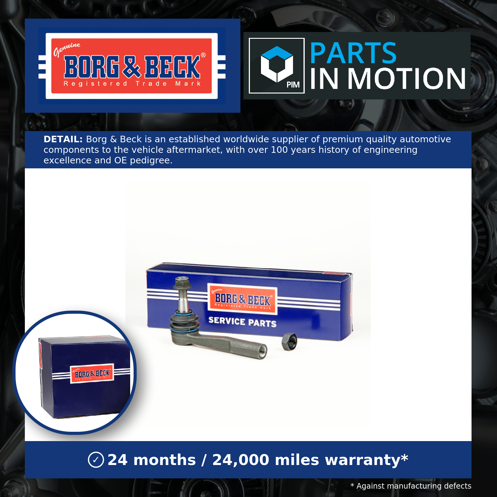 Borg & Beck Tie / Track Rod End BTR5139 [PM1024207]