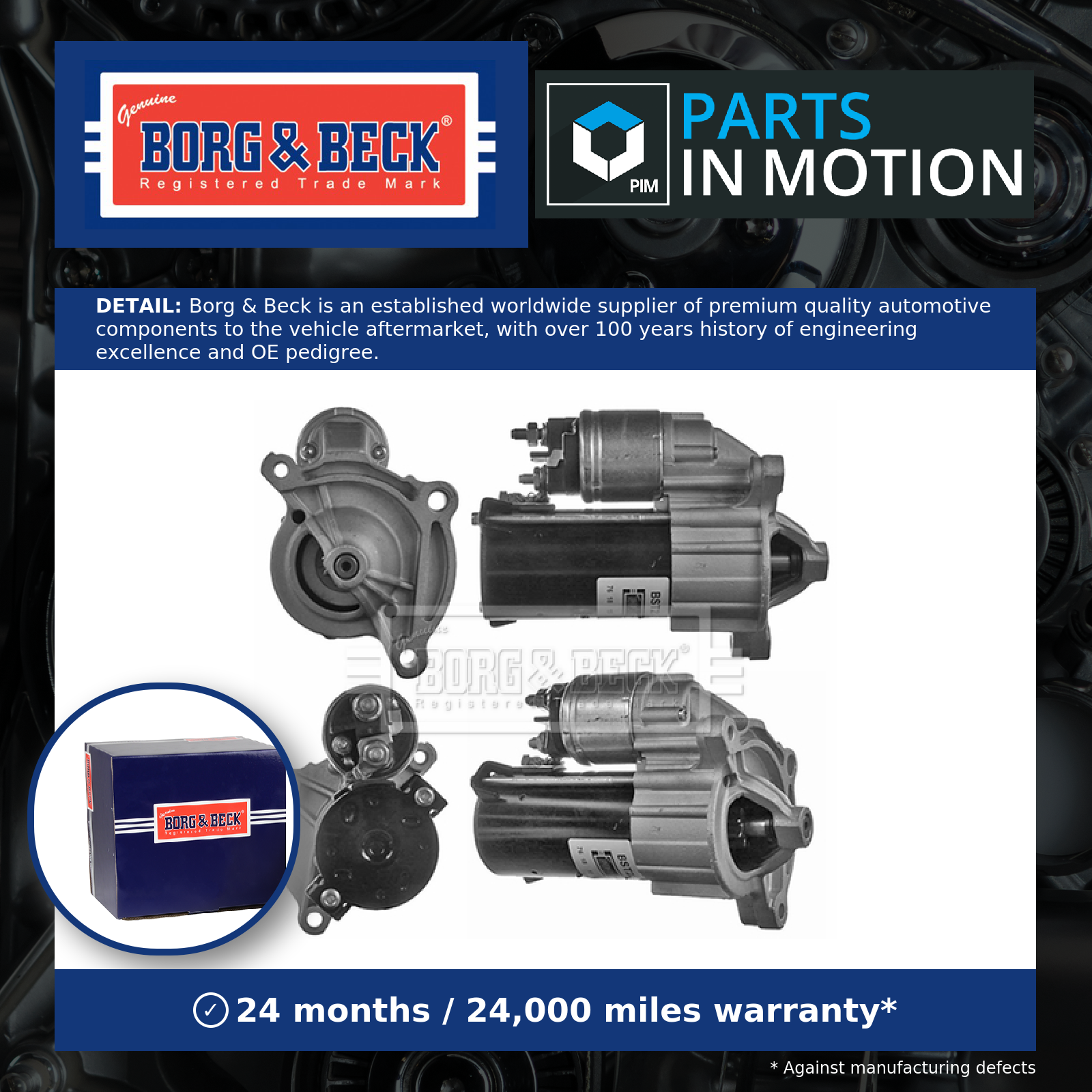 Borg & Beck Starter Motor BST2297 [PM1021858]
