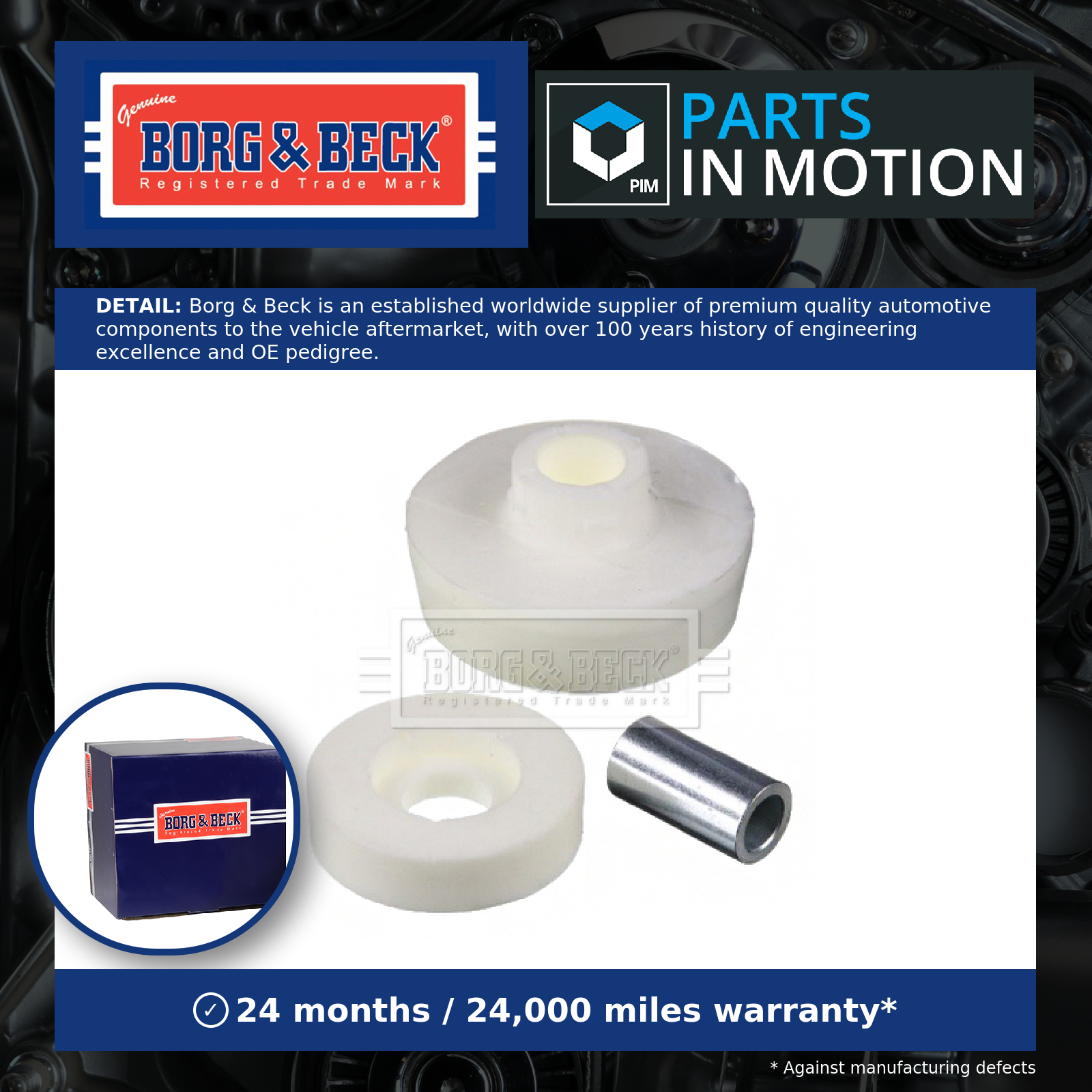 Borg & Beck Top Strut Mounting Rear BSM5184 [PM1021275]