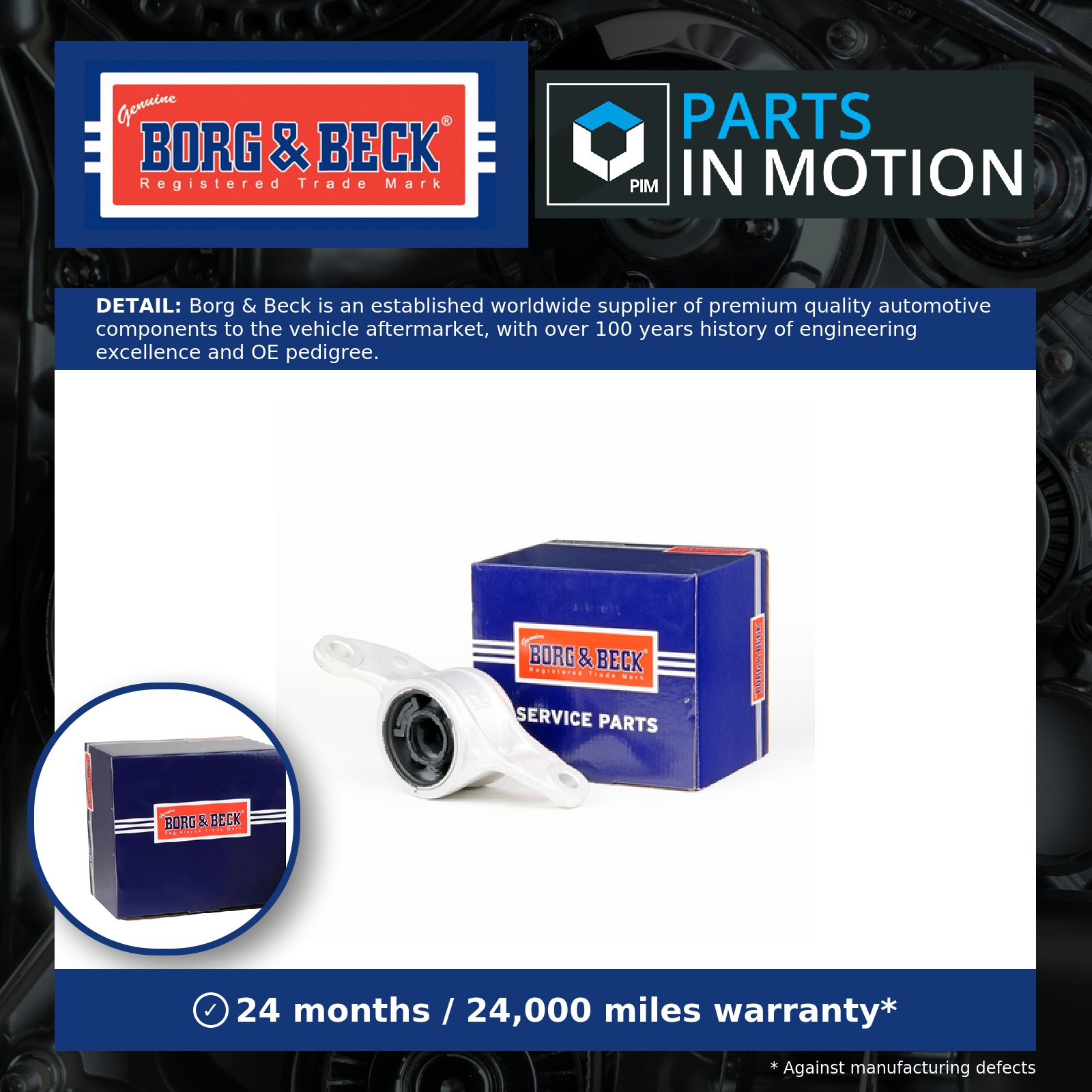 Borg & Beck Wishbone / Control / Trailing Arm Bush BSK7254 [PM1020330]