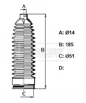 Borg & Beck BSG3435 Steering Rack Boot