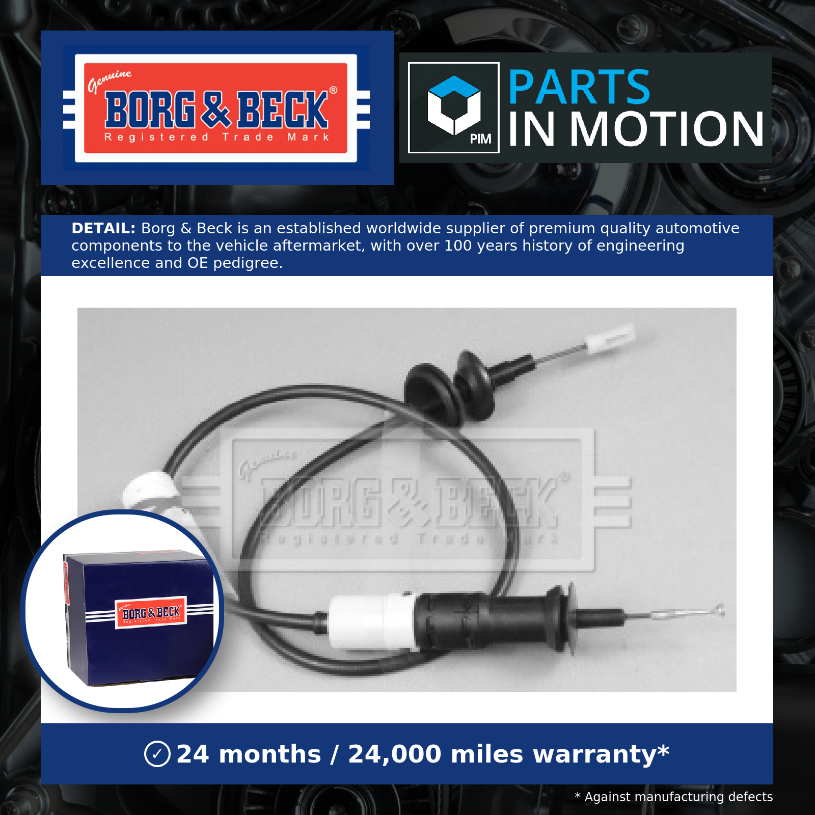 Borg & Beck Clutch Cable BKC1461 [PM1018070]
