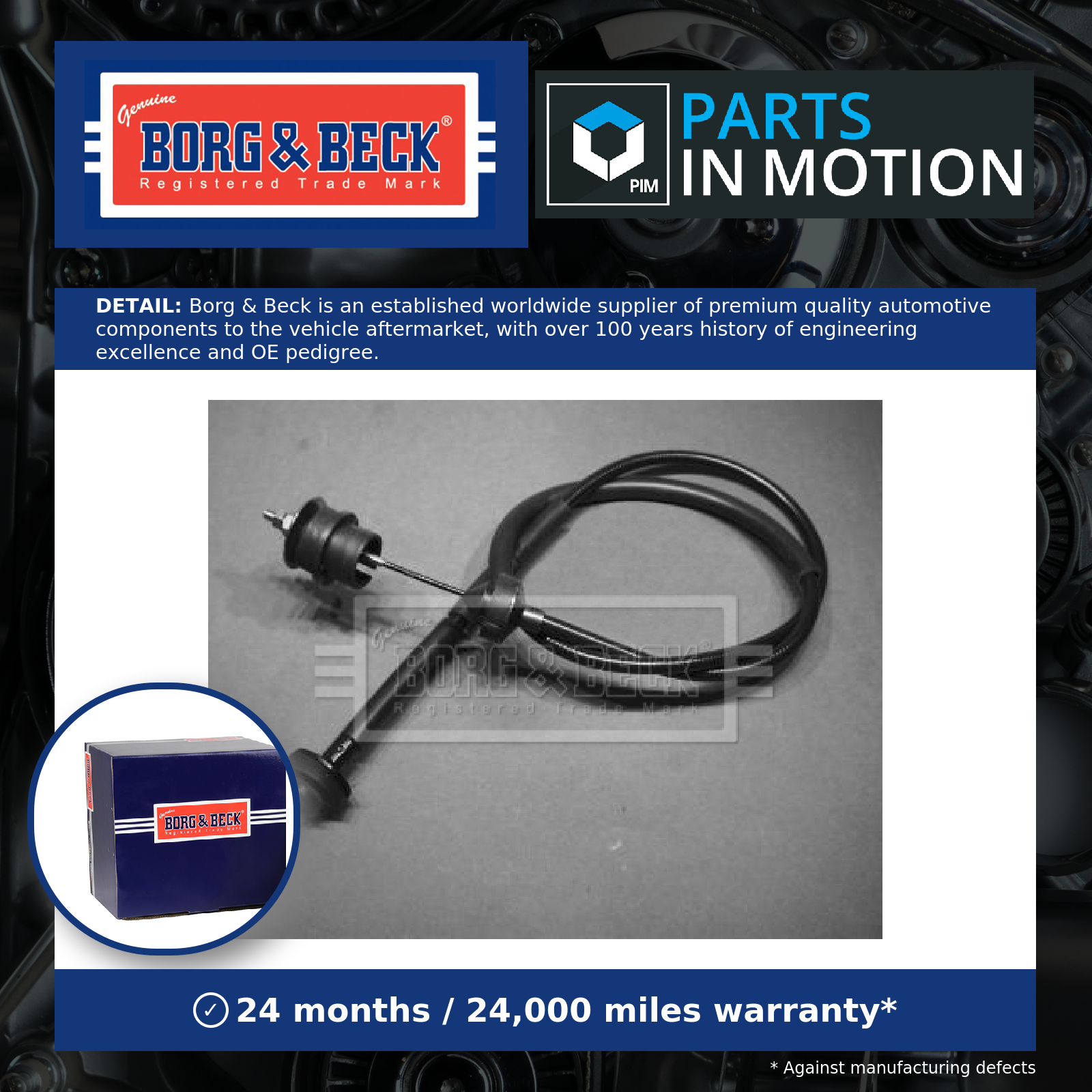 Borg & Beck Clutch Cable BKC1402 [PM1018016]