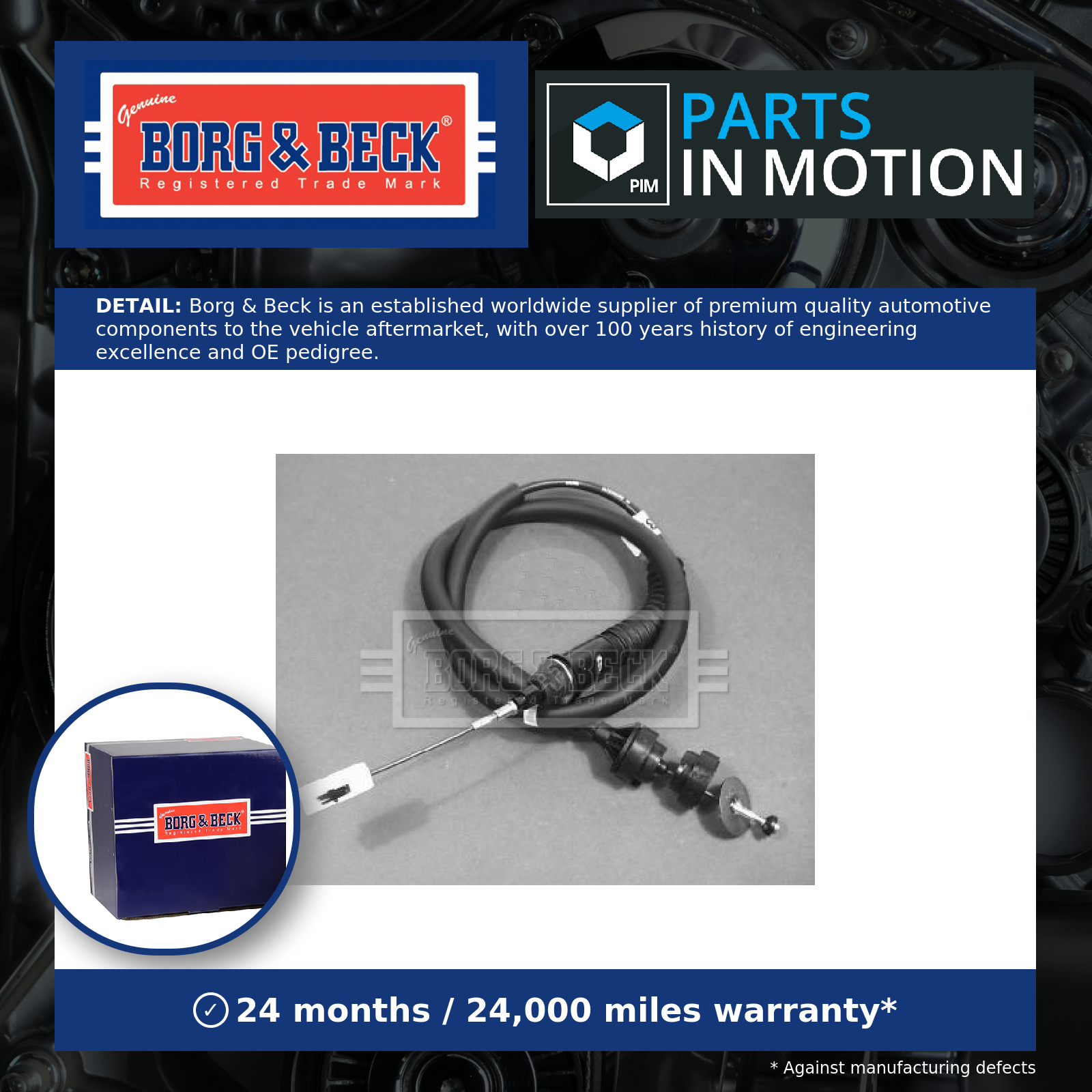 Borg & Beck Clutch Cable BKC1322 [PM1017959]