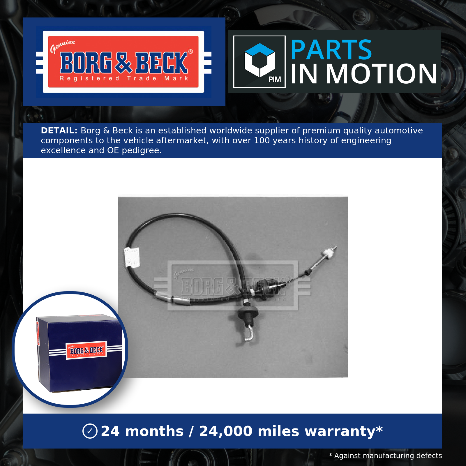 Borg & Beck Clutch Cable BKC1137 [PM1017844]
