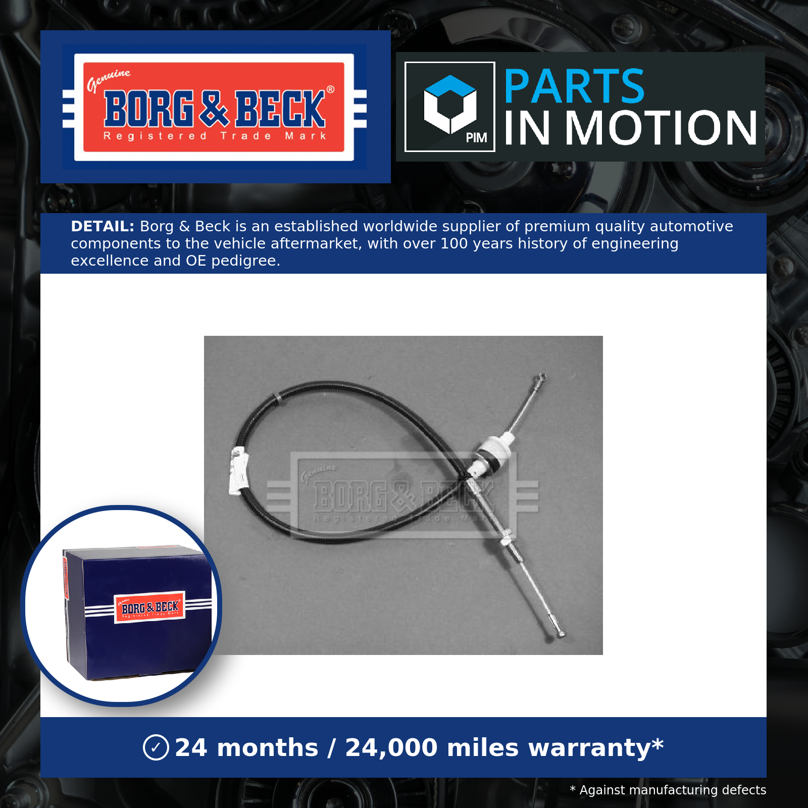 Borg & Beck Clutch Cable BKC1119 [PM1017829]
