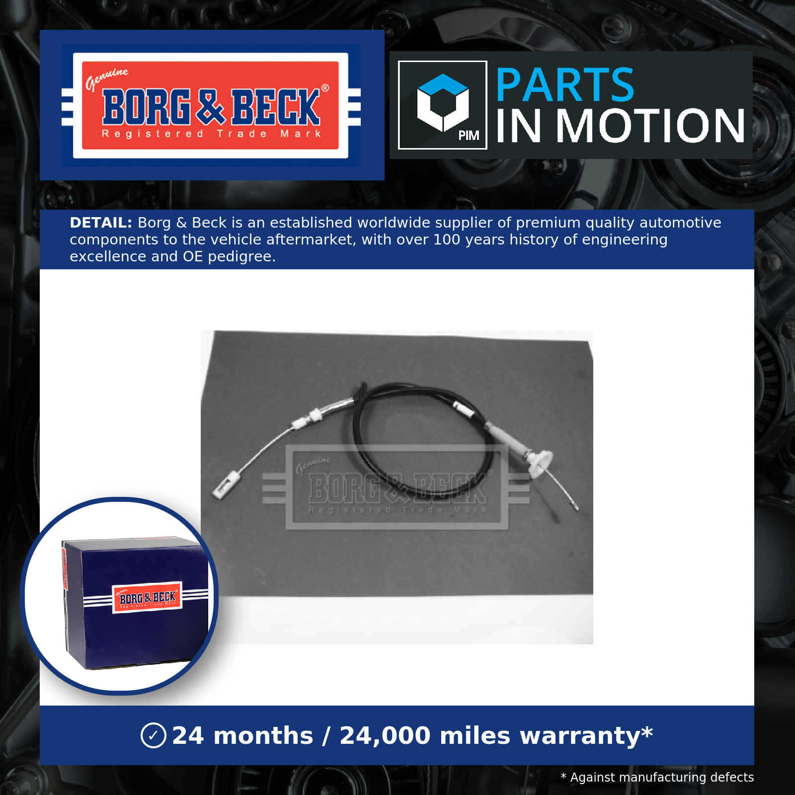 Borg & Beck Clutch Cable BKC1110 [PM1017821]