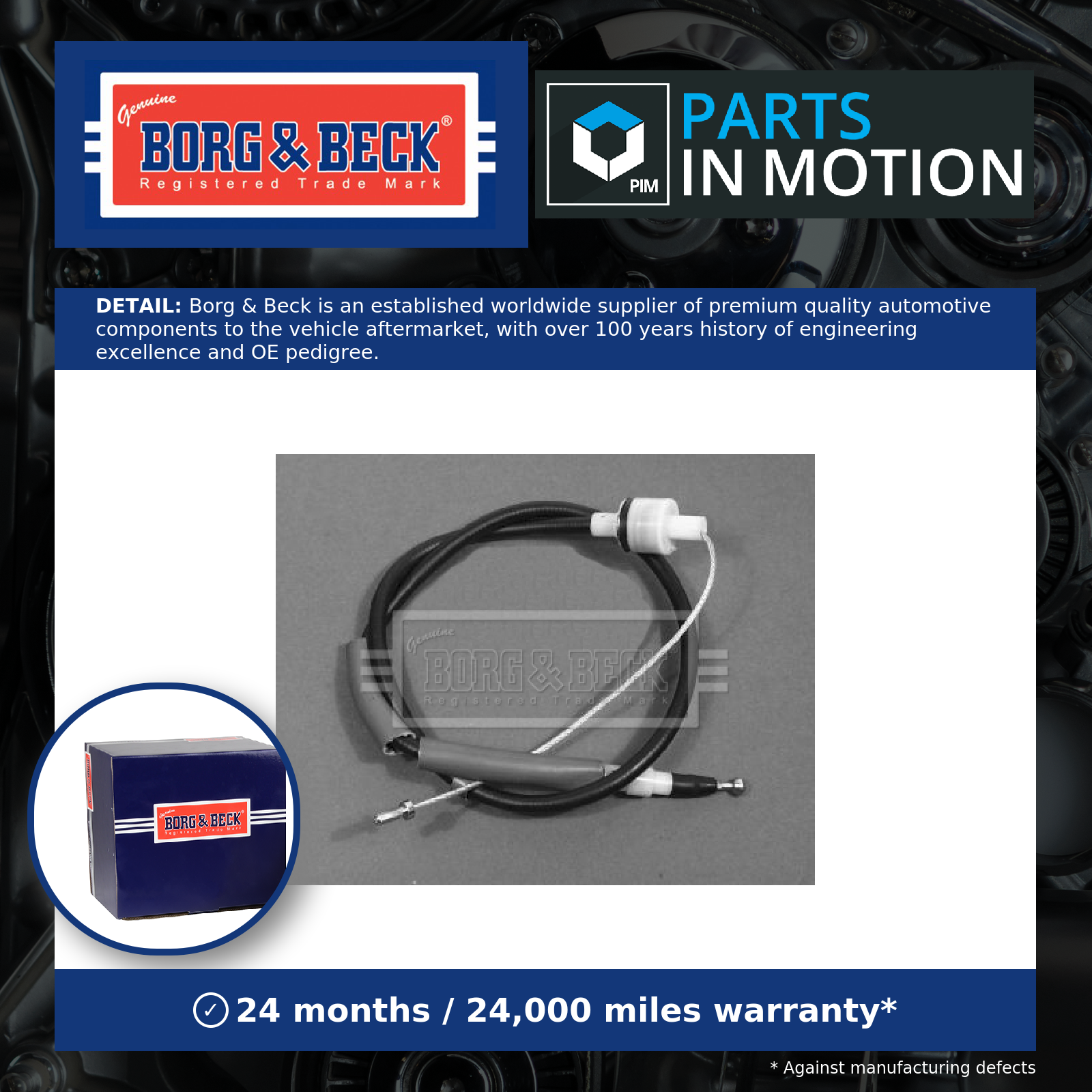 Borg & Beck Clutch Cable BKC1081 [PM1017800]