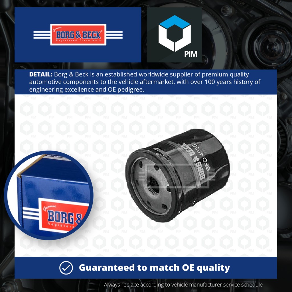 Borg & Beck Oil Filter BFO4035 [PM1014845]