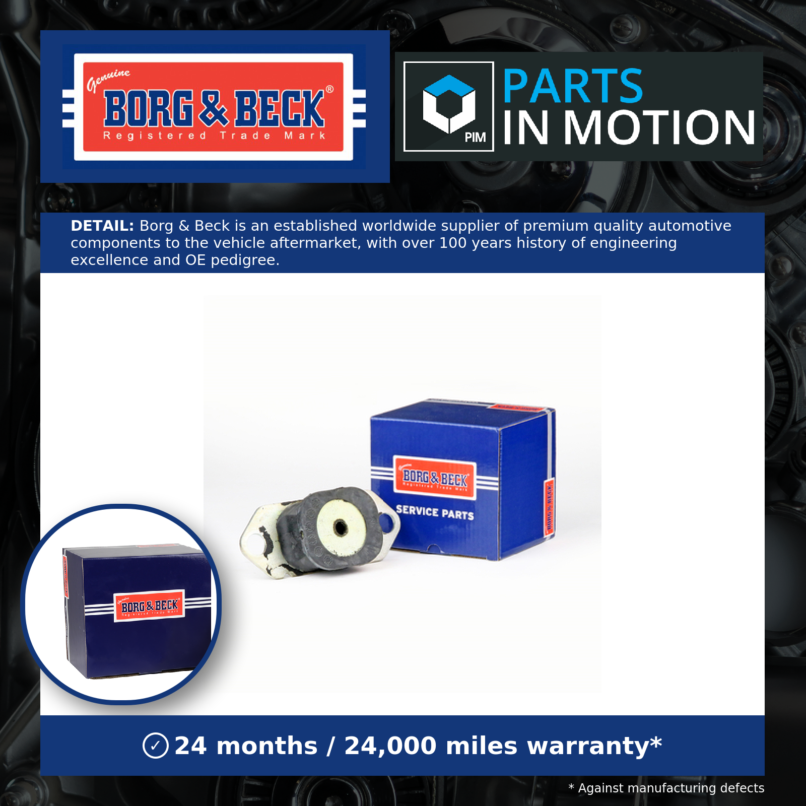 Borg & Beck Engine Mount Upper Left BEM4232 [PM1013671]