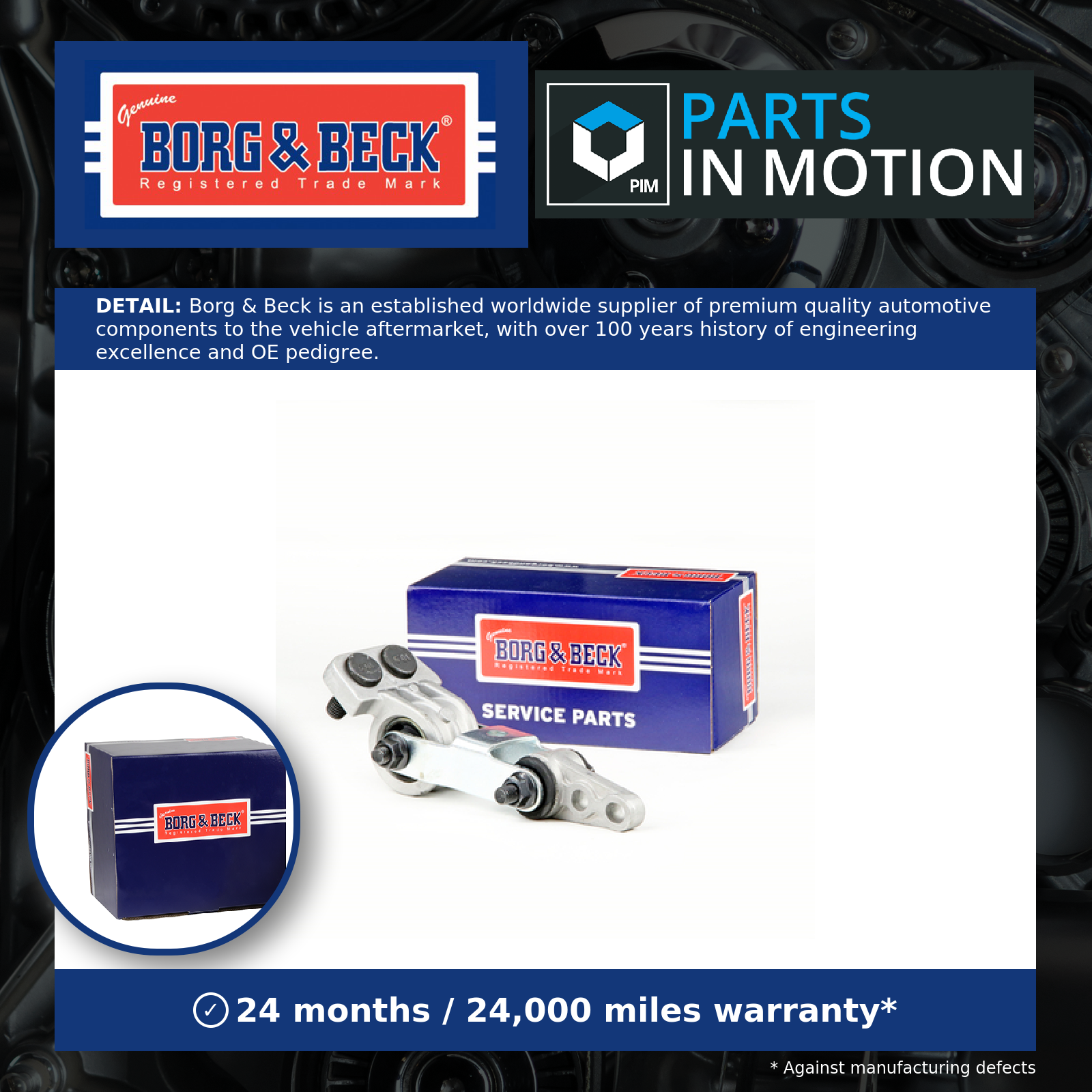 Borg & Beck Engine Mount Front Lower BEM4002 [PM1013497]