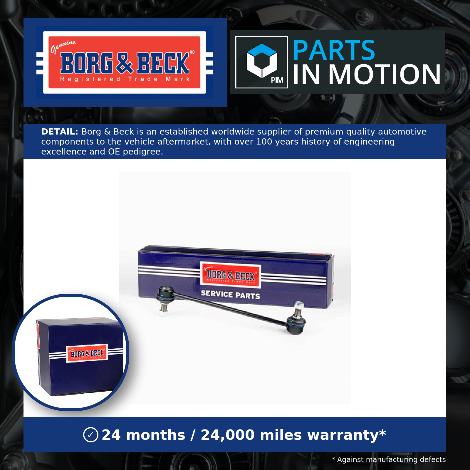 Borg & Beck Anti Roll Bar Link Front Left or Right BDL7445 [PM1012482]