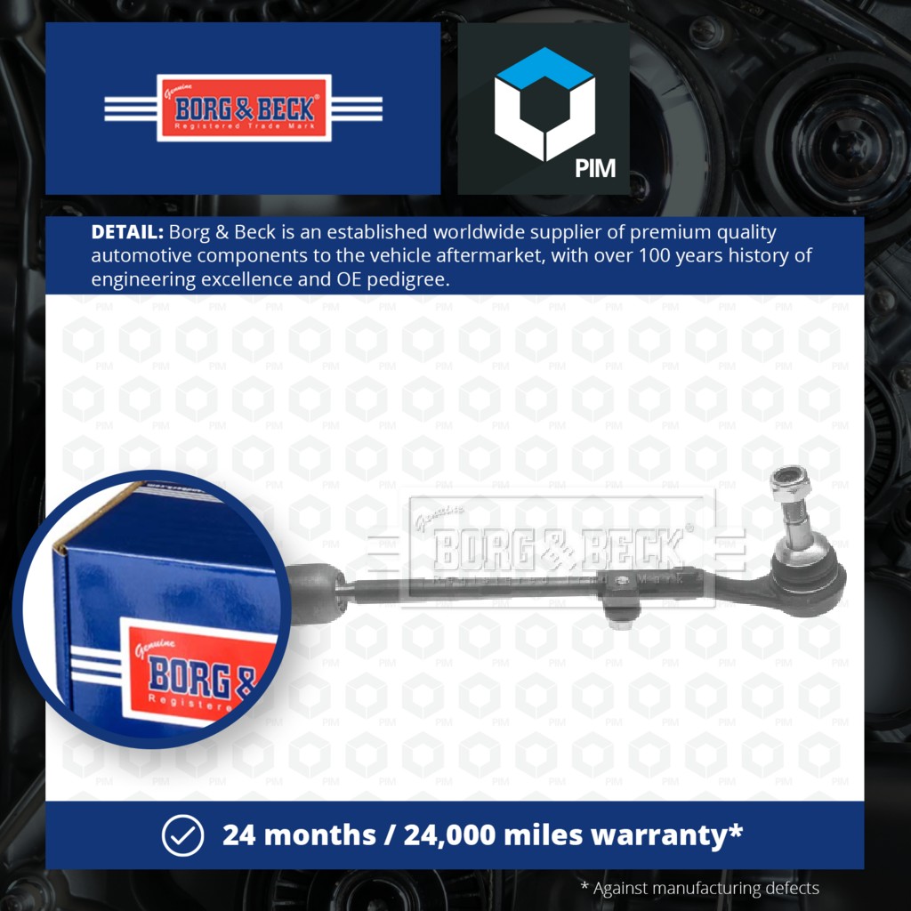 Borg & Beck Steering Rod Assembly Right BDL7171 [PM1012217]