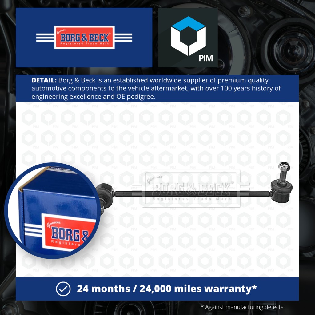 Borg & Beck Anti Roll Bar Link Front Left BDL6556HD [PM1011613]