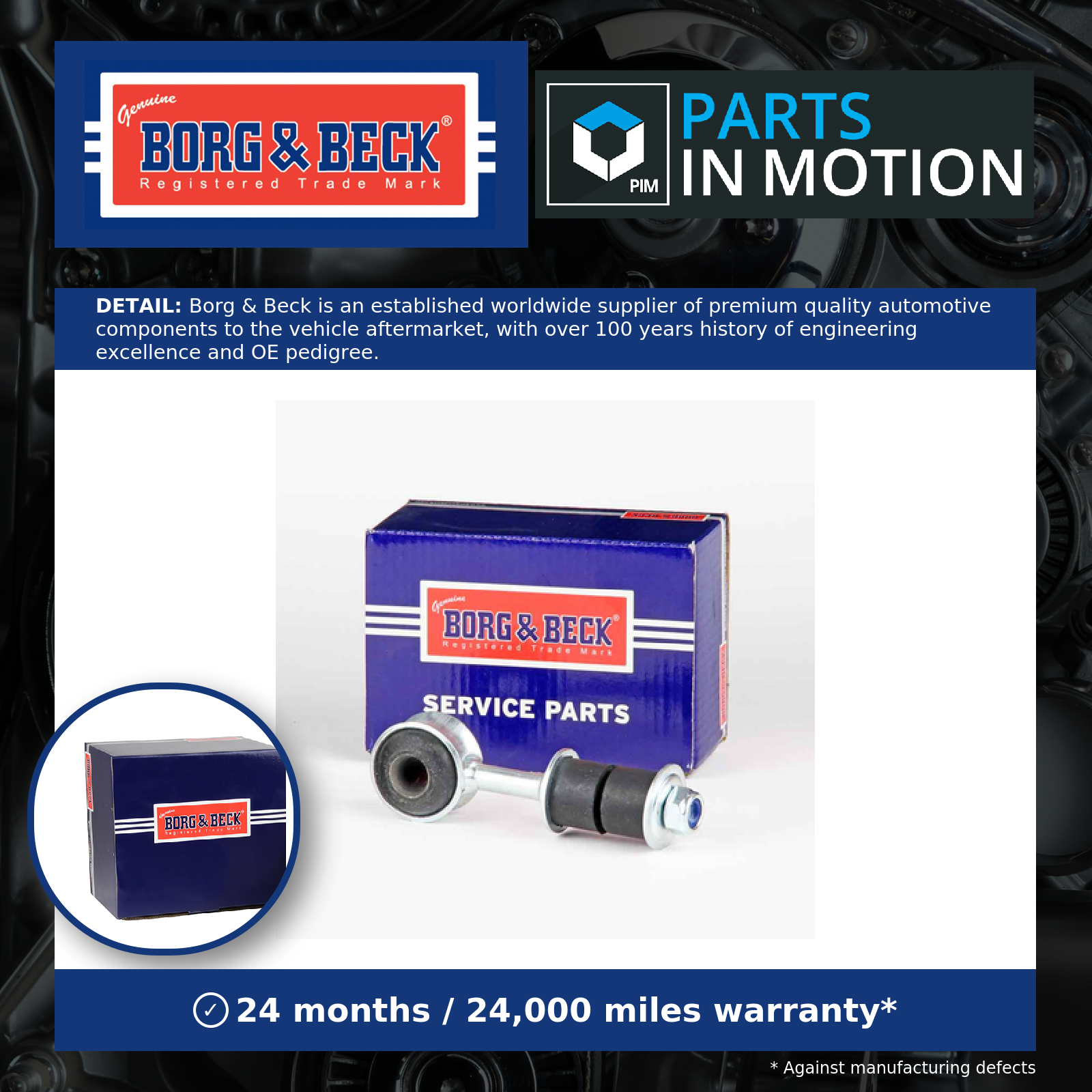 Borg & Beck Anti Roll Bar Link BDL6352 [PM1011440]