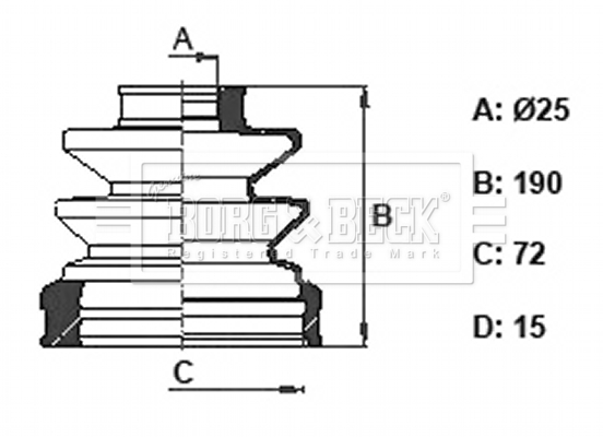 Borg & Beck BCB6348 CV Joint Boot