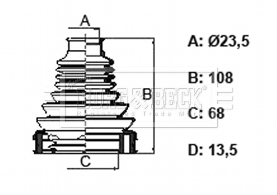 Borg & Beck BCB6325 CV Joint Boot