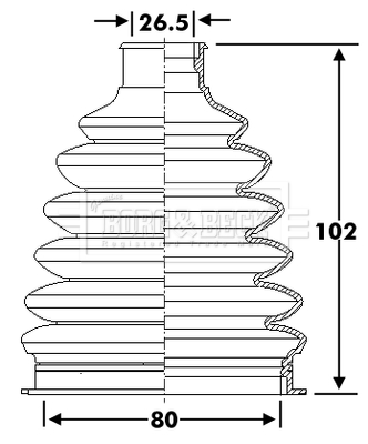 Borg & Beck BCB6280 CV Joint Boot