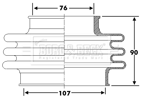 Borg & Beck BCB6276 CV Joint Boot