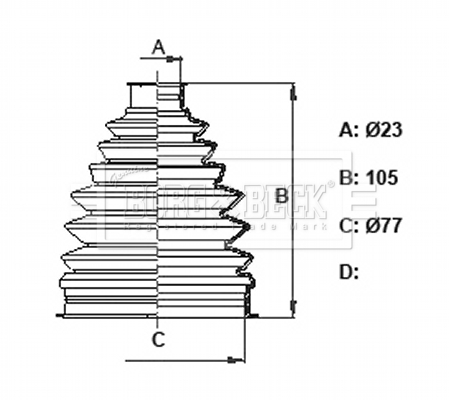 Borg & Beck BCB6168 CV Joint Boot
