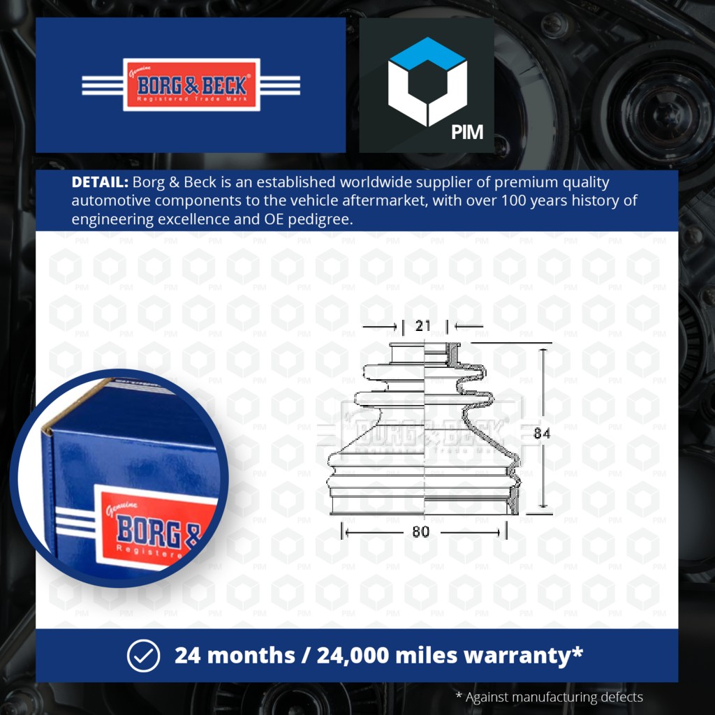 Borg & Beck CV Joint Boot BCB2699 [PM1010450]