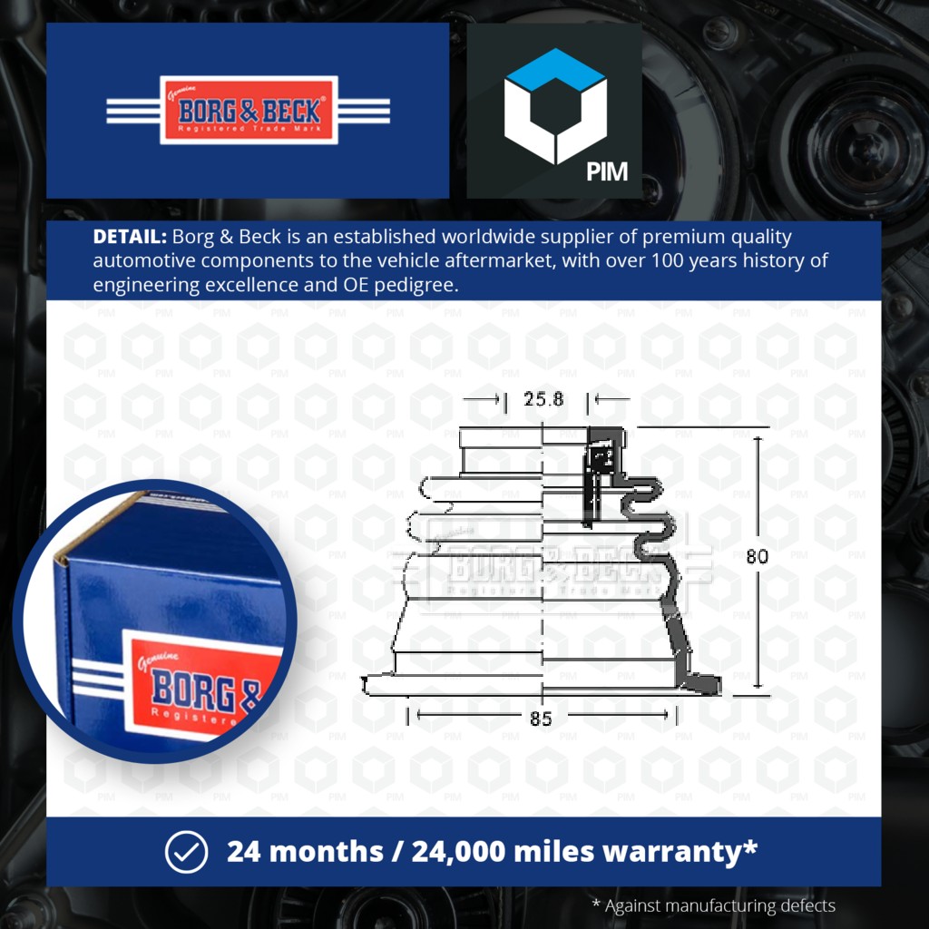 Borg & Beck CV Joint Boot BCB2686 [PM1010444]