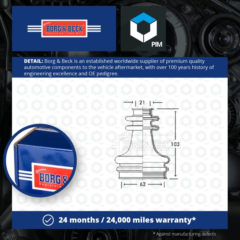 Borg & Beck CV Joint Boot BCB2670 [PM1010437]