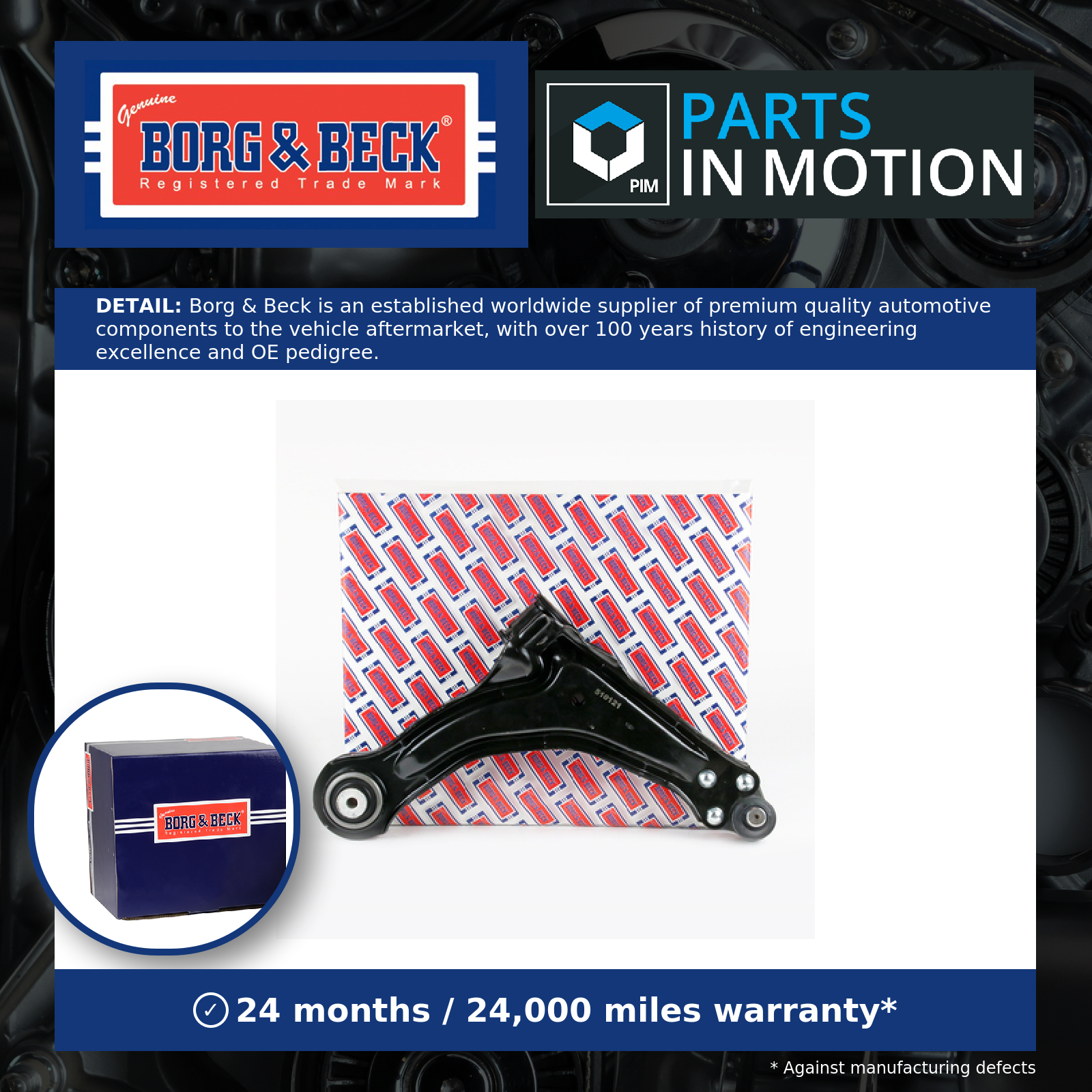 Borg & Beck Wishbone / Suspension Arm BCA6141 [PM1008806]