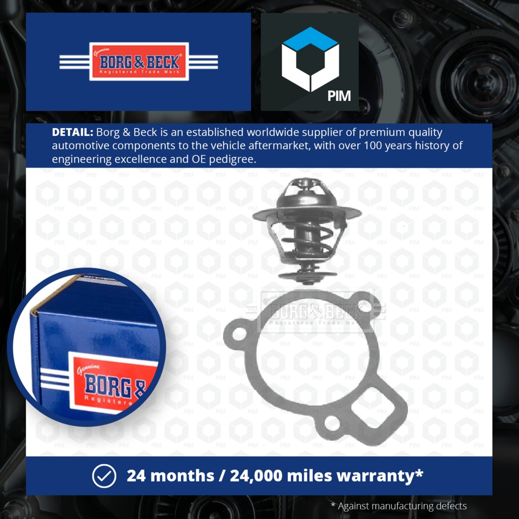 Borg & Beck Coolant Thermostat BBT044 [PM1007843]