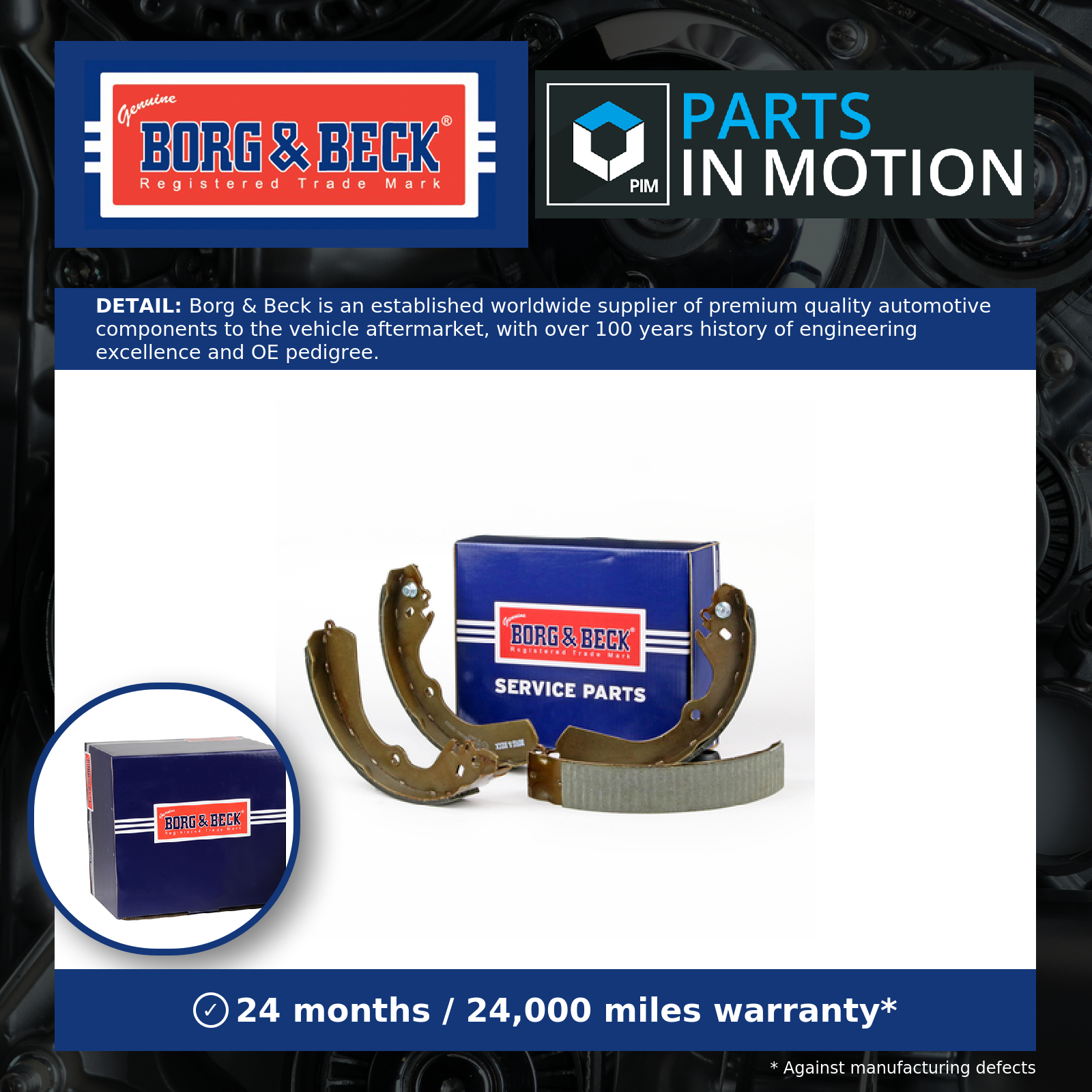 Borg & Beck Brake Shoes Set BBS6495 [PM1007777]