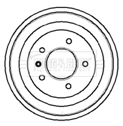 Borg & Beck BBR7018 Brake Drum