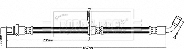Borg & Beck BBH8060 Brake Hose