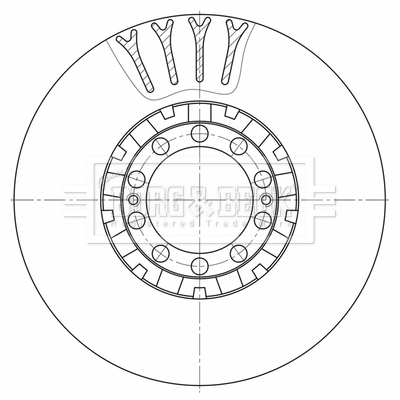 Borg & Beck BBD32593 CV Brake Disc Single Vented