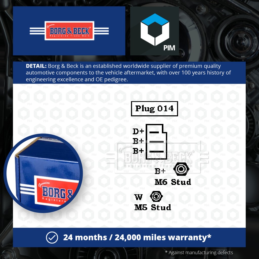 Borg & Beck Alternator BBA2380 [PM1003868]