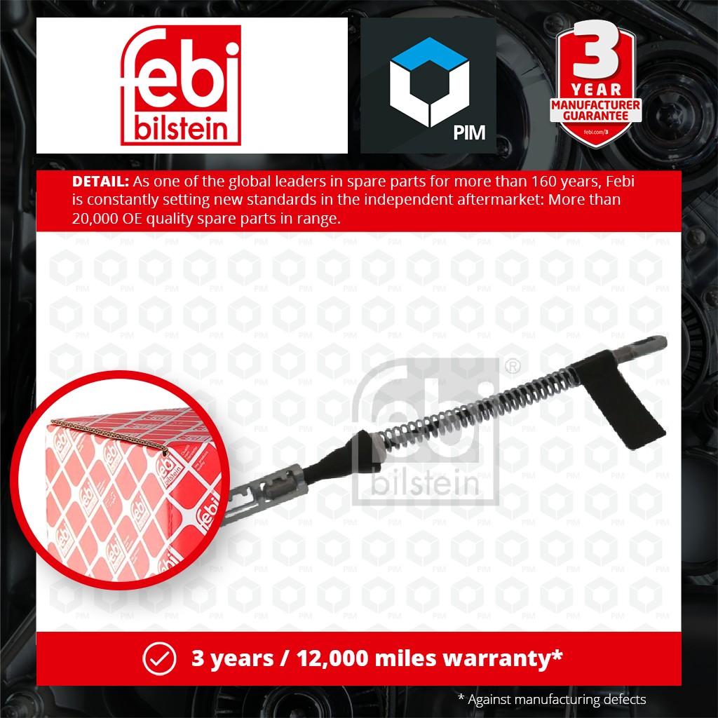 Febi Handbrake Cable Rear Left or Right 49618 [PM971572]