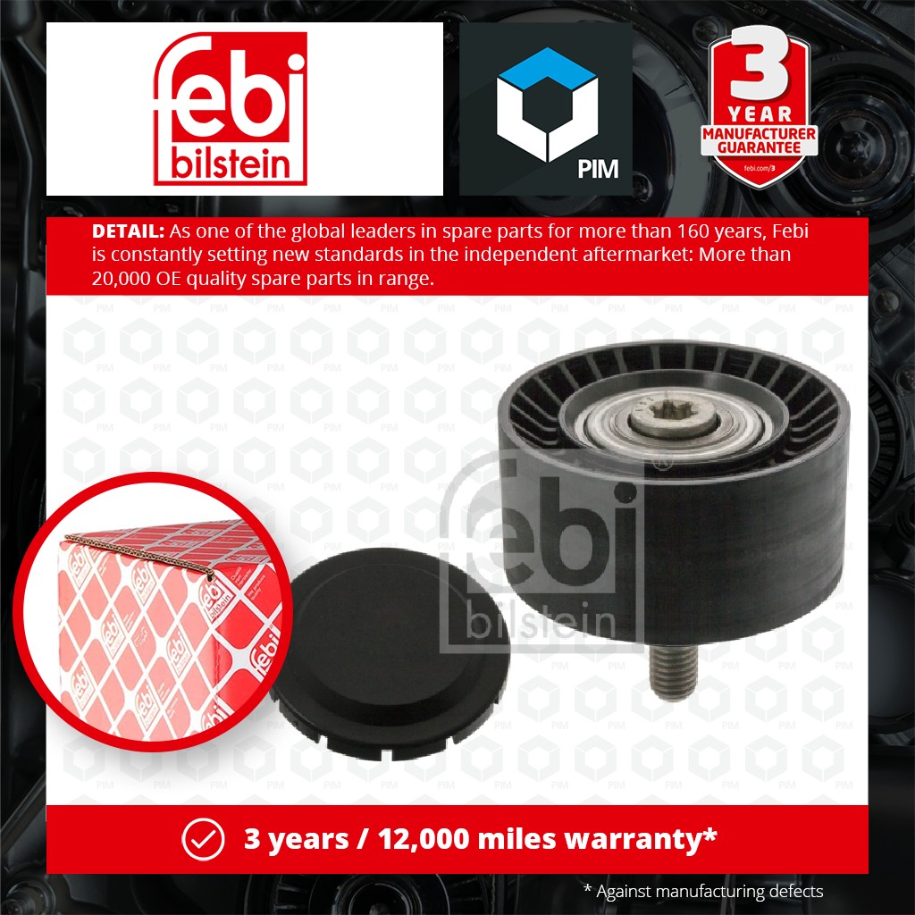 Febi Aux Belt Idler Pulley 47597 [PM969890]