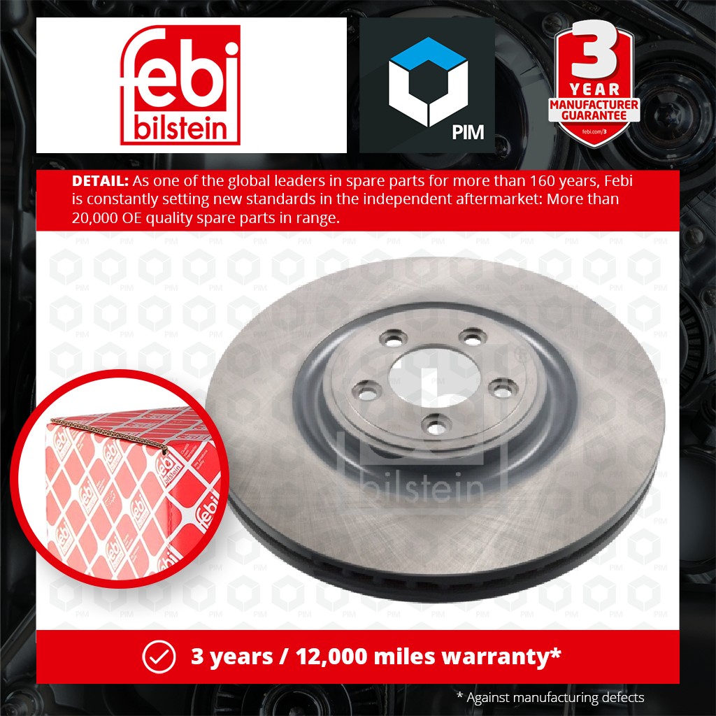 Febi Brake Disc Single Vented Front 44134 [PM967181]