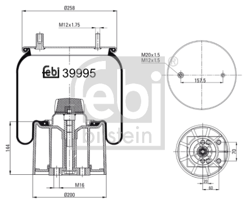 Febi 39995 Air Suspension Spring