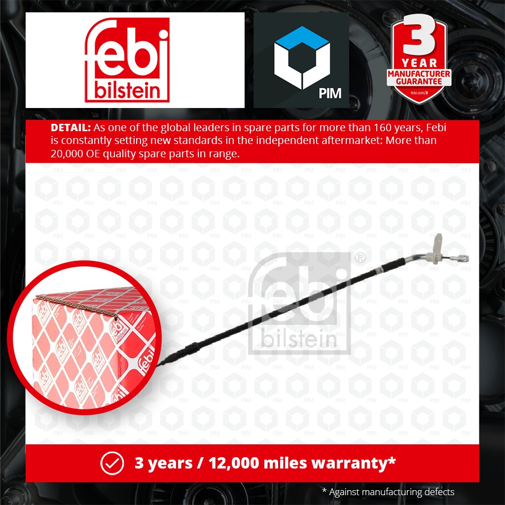 Febi Handbrake Cable Rear Left 37267 [PM962150]