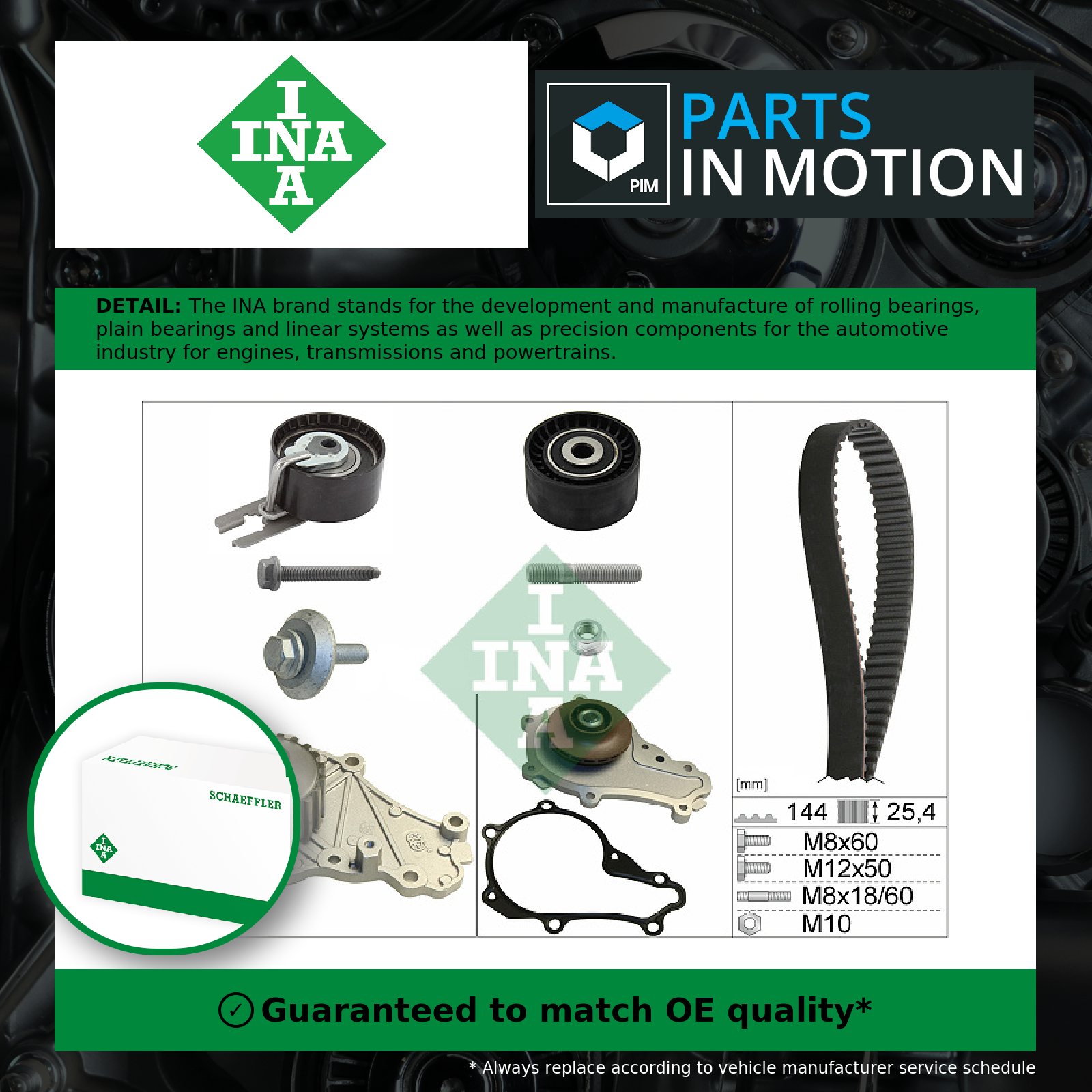 INA Timing Belt & Water Pump Kit 530023930 [PM958659]