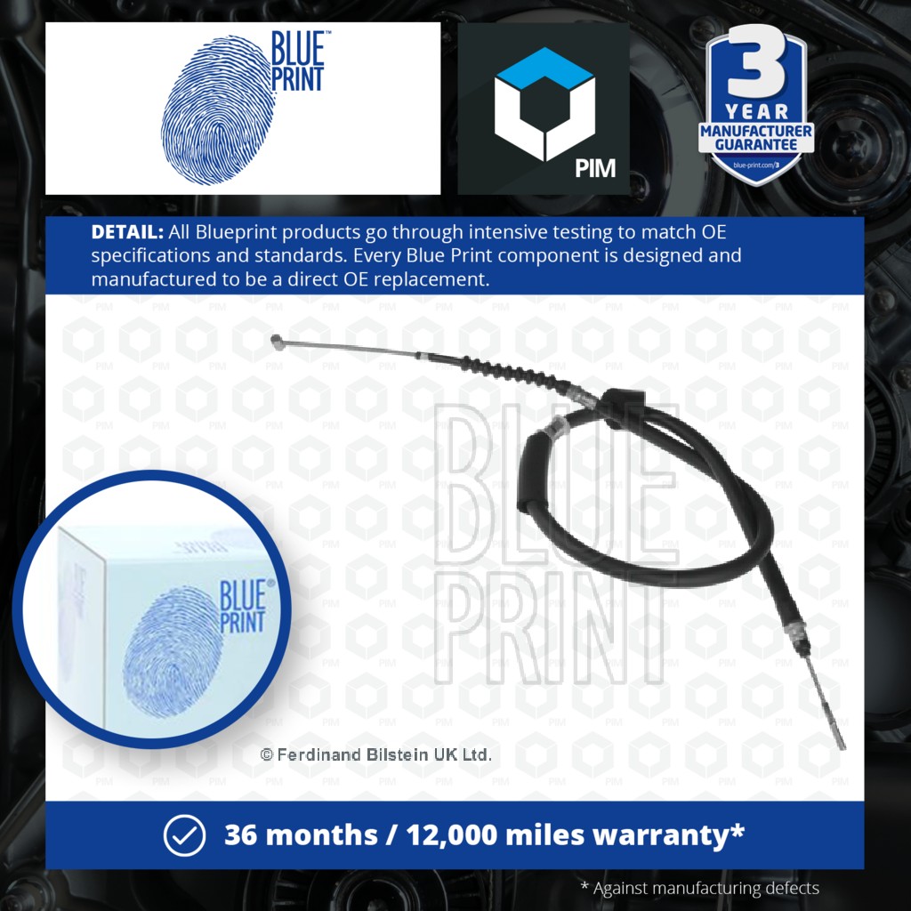 Blue Print Handbrake Cable Front ADT346354 [PM954983]