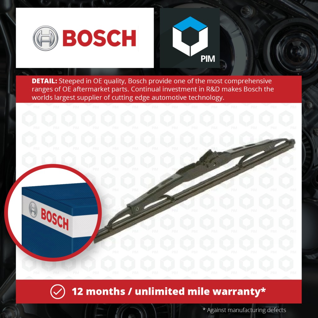 Bosch Rear Wiper Blade H313 3397015193 [PM921836]