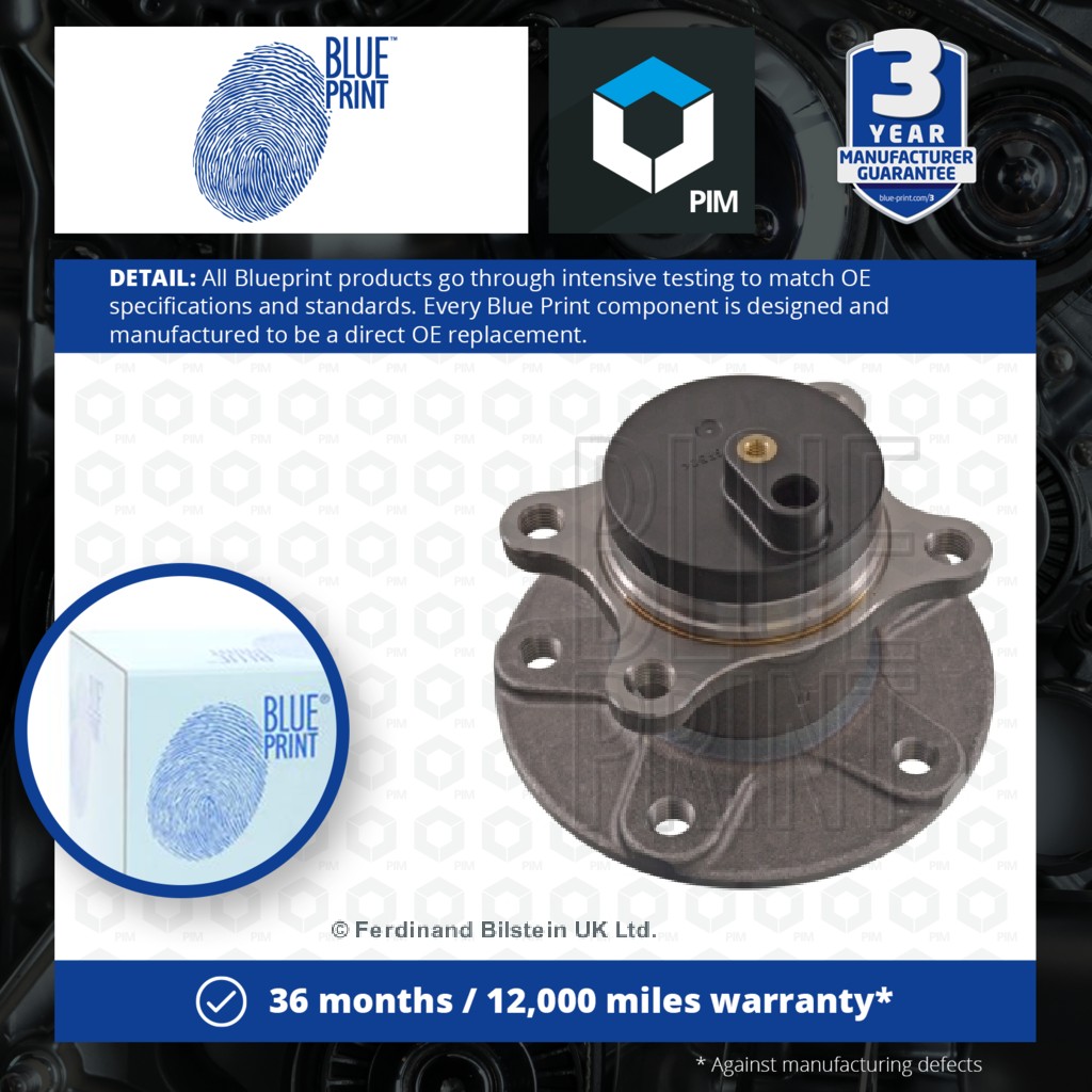 Blue Print Wheel Bearing Kit Rear ADK88341 [PM921665]