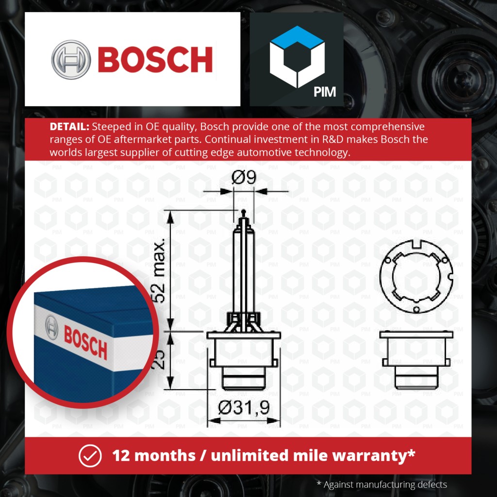 Bosch Xenon Gas Dist. D2r Blbd4s Blbd4s 1987302906 [PM921120]