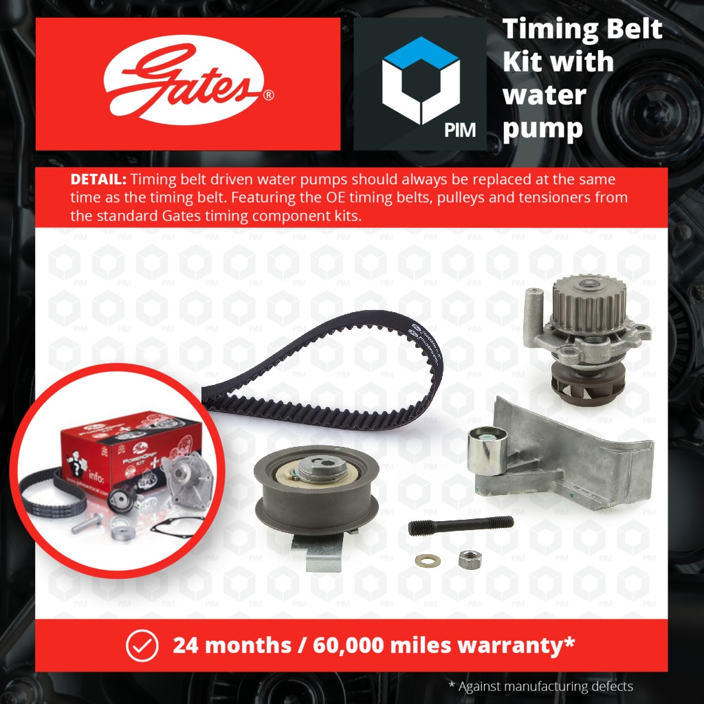 Gates Timing Belt & Water Pump Kit KP85491XS-1 [PM920901]