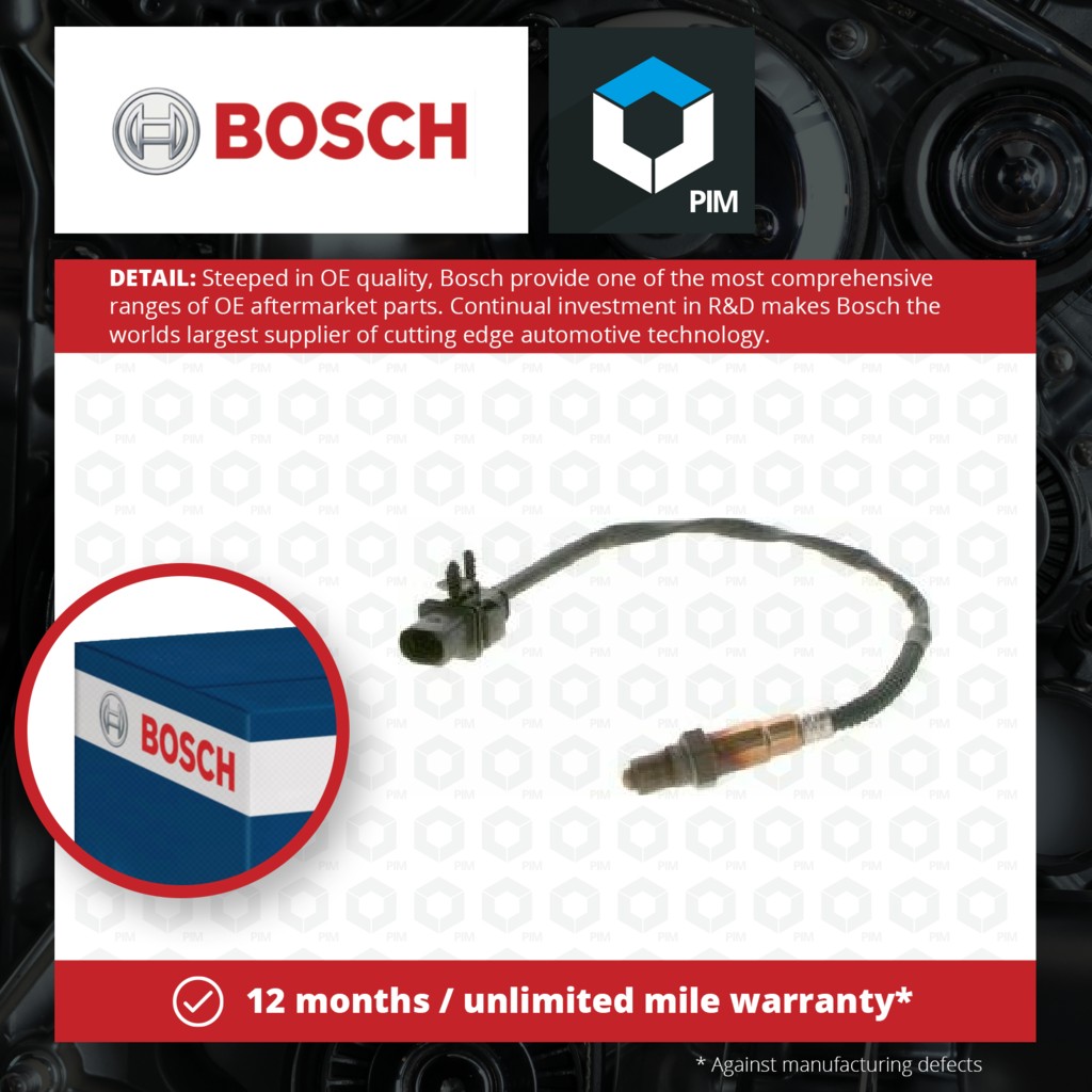 Bosch Lambda Sensor Pre Cat 0258017454 [PM918742]